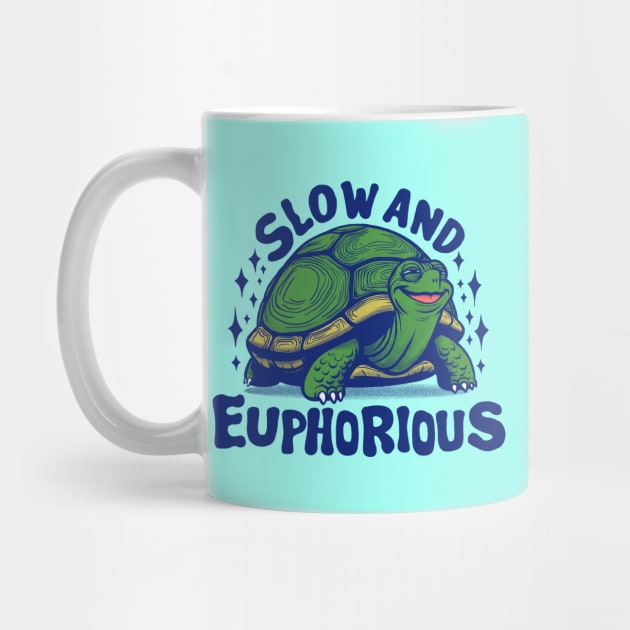 Slow and Euphorious Funny Euphoric Turtle Smiling by Julio Regis